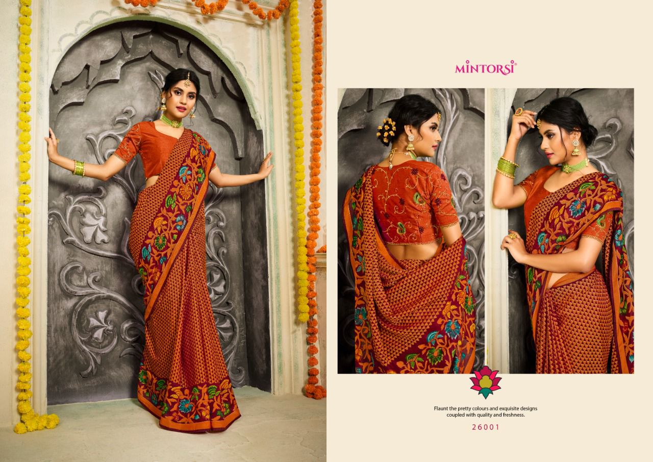 Karma By Mintorsi 26001-26012 Designer Sarees Catalog